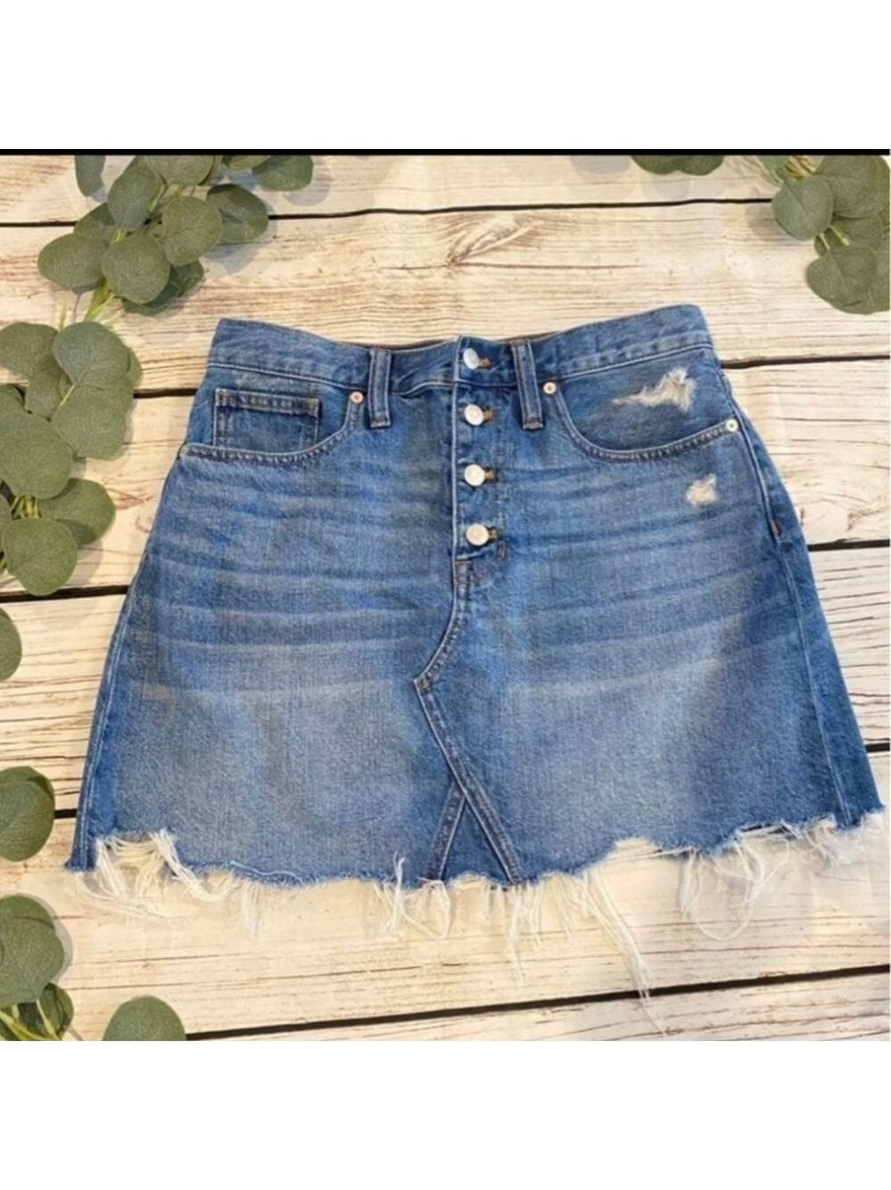 Madewell Rigid Denim A-line Jean Skirt - Picture 2 of 11